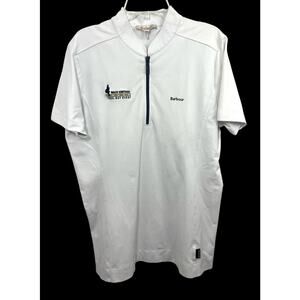 BARBOUR Rolex Equestrian Kentucky Shirt Medium Three Day Event 10 White Women's